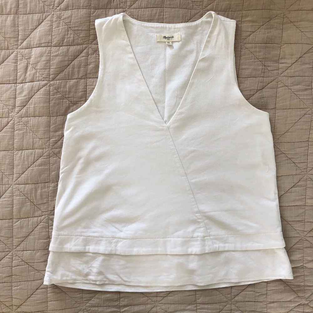 Madewell V-neck Cross-over Tank Top